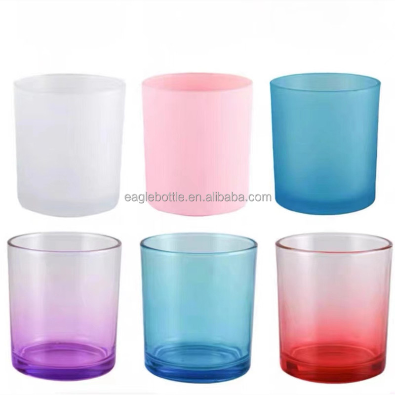 Most Popular Custom Color Black White Empty Candle Vessels Luxury Glass Candle Jars With Wooden Lids for Candle Making
