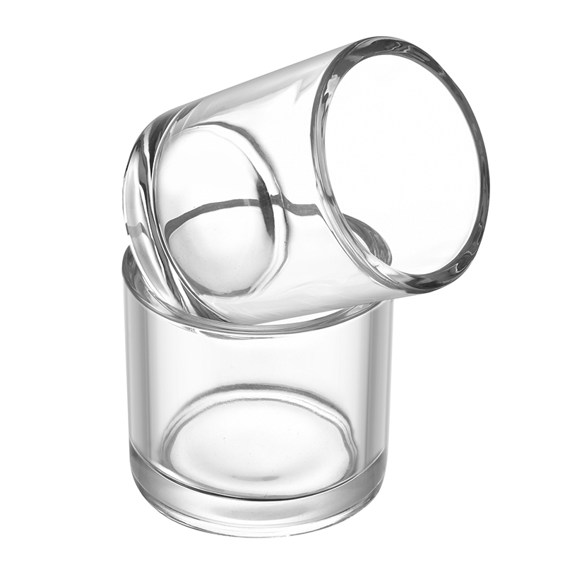 Free Sample Clear Glass Candle Jar Thick Wall Durable 6oz 8oz 12oz Customizable Size Candle Holders & Lanterns
