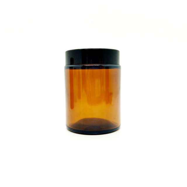 Wholesale 8oz Empty Candle Container Luxury Brown Amber Glass Candle Jar With Aluminum Lid 300ml