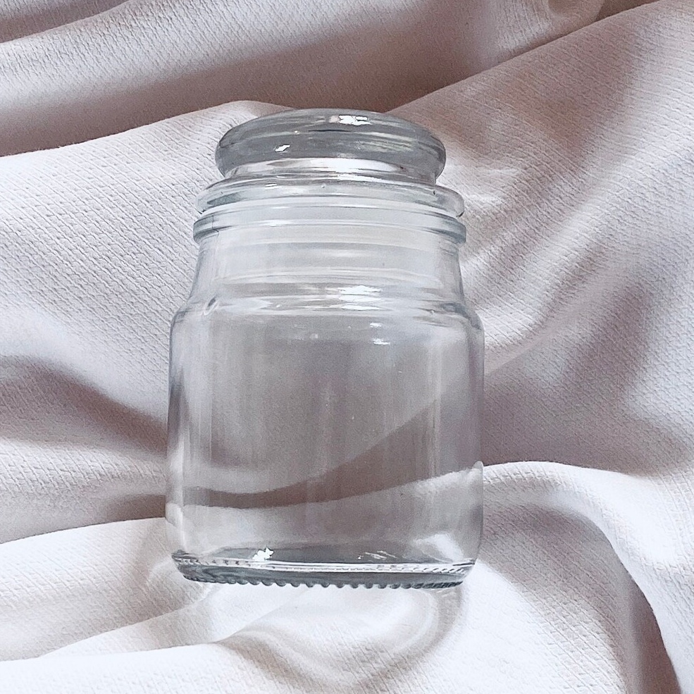 China Round clear Candle Holders Lands and Candle Jars With sealed Glass Lid