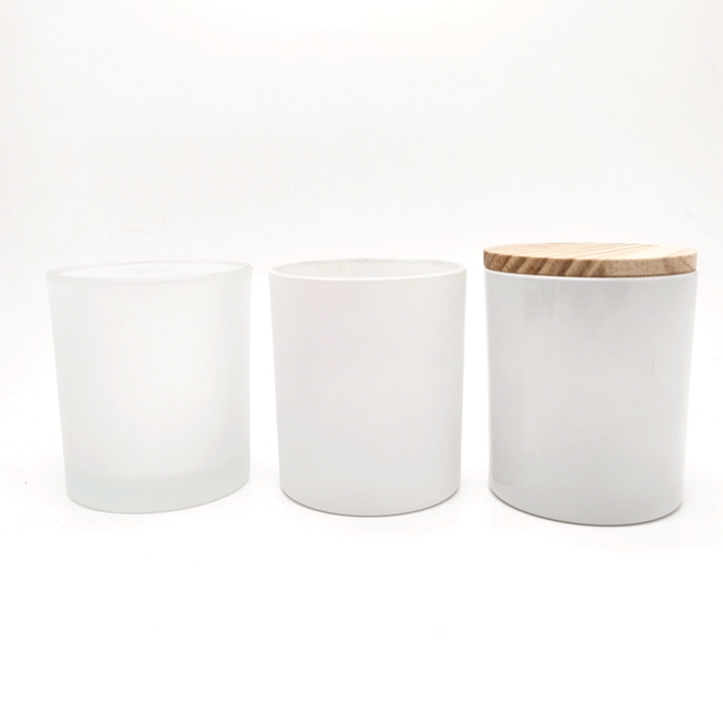 Wholesale 8oz 10oz 12oz 14oz 15oz 16oz 20oz Glass Containers Jars for Candle Making With Wooden Lids Empty Luxury Candle Jars