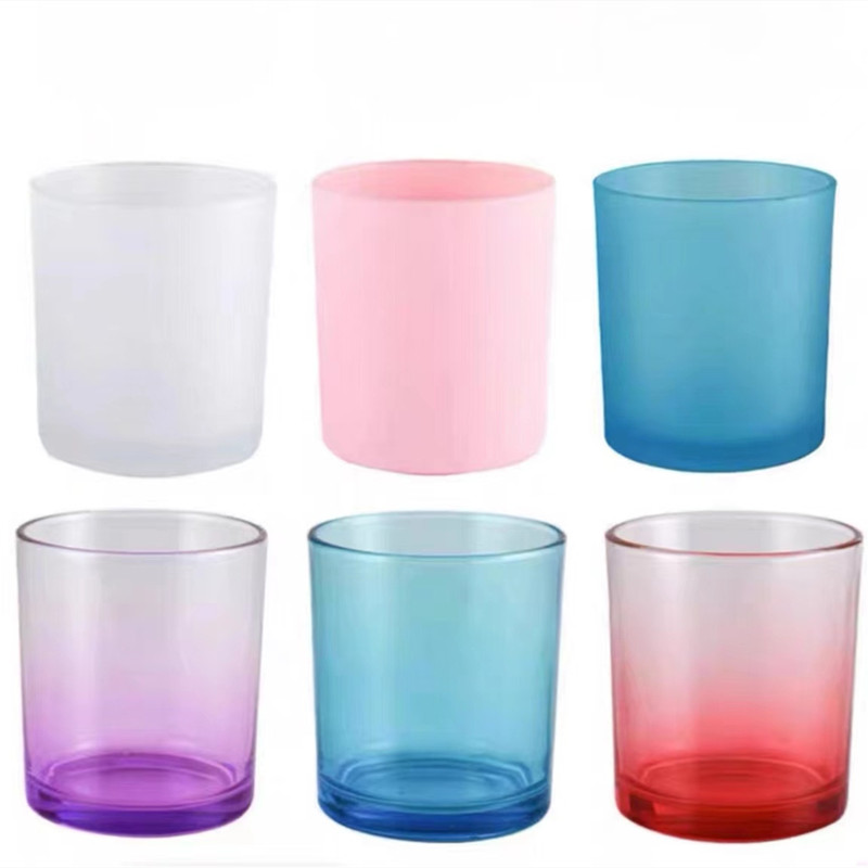 Wholesale 4oz 16oz Amber Glass Candle Jars Scented Candle Making Glass Jar Round Candle Containers With Lid