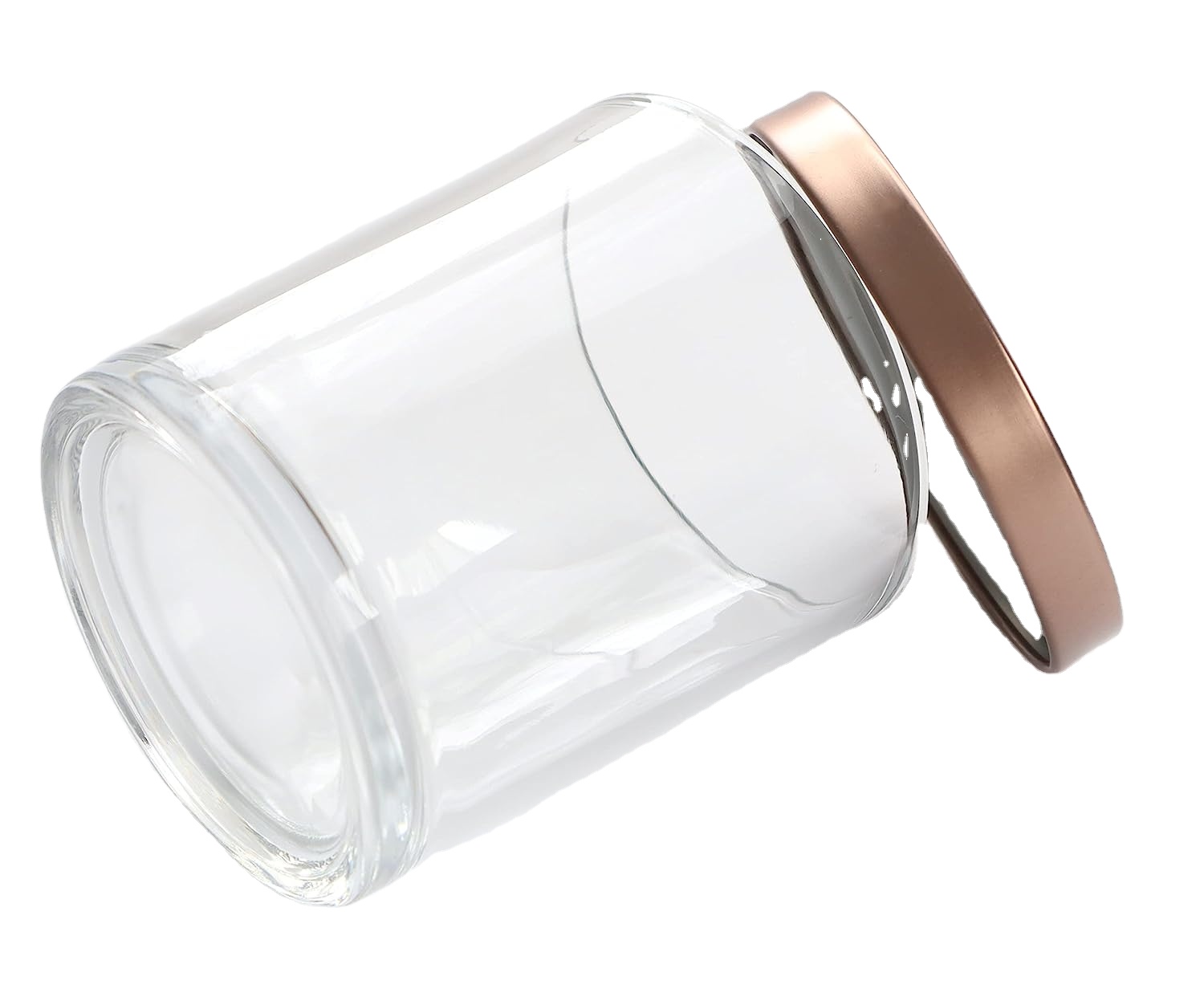 Large 10oz 14 oz clear clear Glass Candle Jars With sealed Metal Gold Lids for Wedding