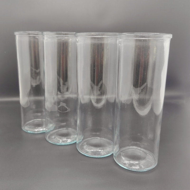 Glass Cylinder Jar Multifunction Straight Glasses for Candle Heat Resistant Glass Ware