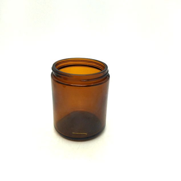 250g 4oz 8oz 16oz Amber Clear Luxury Empty Straight Sided Glass Candle Jar With Aluminum Metal Lids Factory Price Glass Bottle