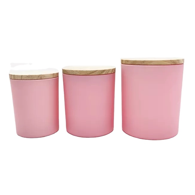 Various Pattern Custom Colorful Glass Candle Jars Wholesale Empty Vessels Hot Stamping Surface