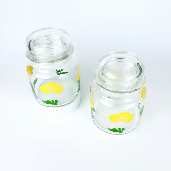 Empty 120ml 4oz Cute Mushroom Clear Customized Luxury Glass Candle Jars Food Storage Jars  With Glass Lid