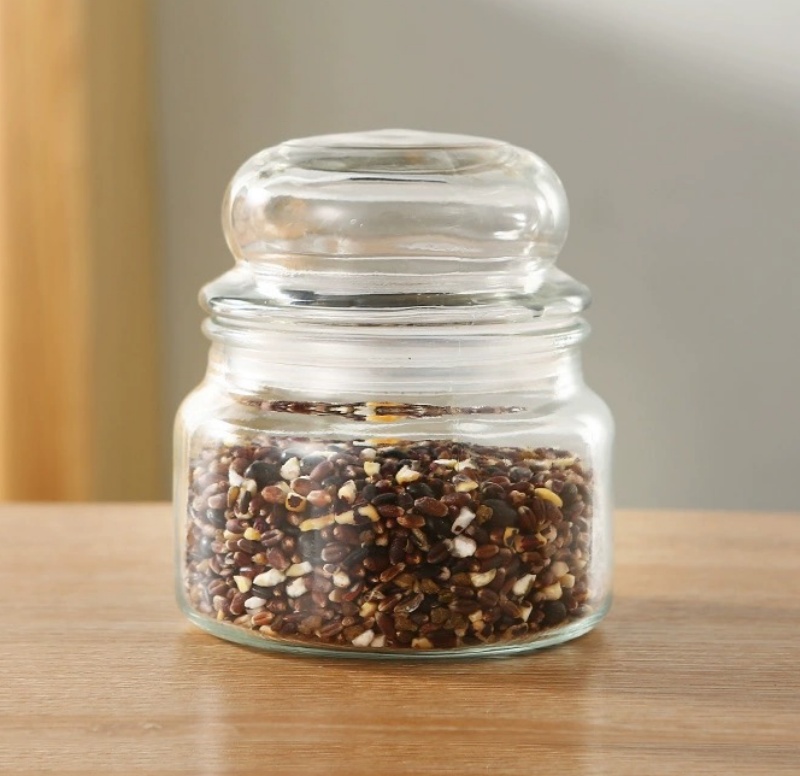 Wholesale Empty Candle Container Luxury Clear Glass Candle Jar With Lid 3oz 10oz 500ml
