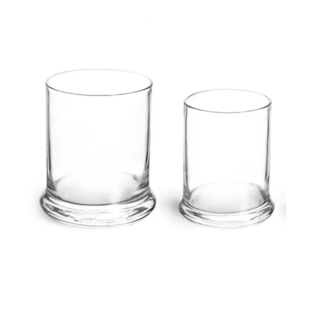 3oz 8oz 12 oz 90ml 240ml 360ml Clear Decorative Glass Candle Holder Jars With Glass Flat Pressed Lids
