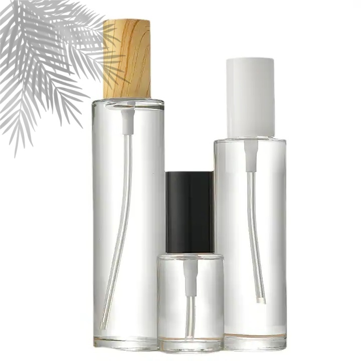 High Quality Customized Clear Glass Bottles Heavy-Duty Packaging for Hair BPA Oil Cosmetic Spray Dropper Lotion Pump Bottle