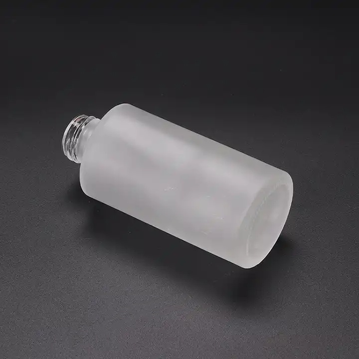 Luxury Frosted 30ml 50ml 80ml 100ml Glass Bottles With Bamboo Lid for Cosmetics 50ml 80ml 100ml Lotion Pump Bottle