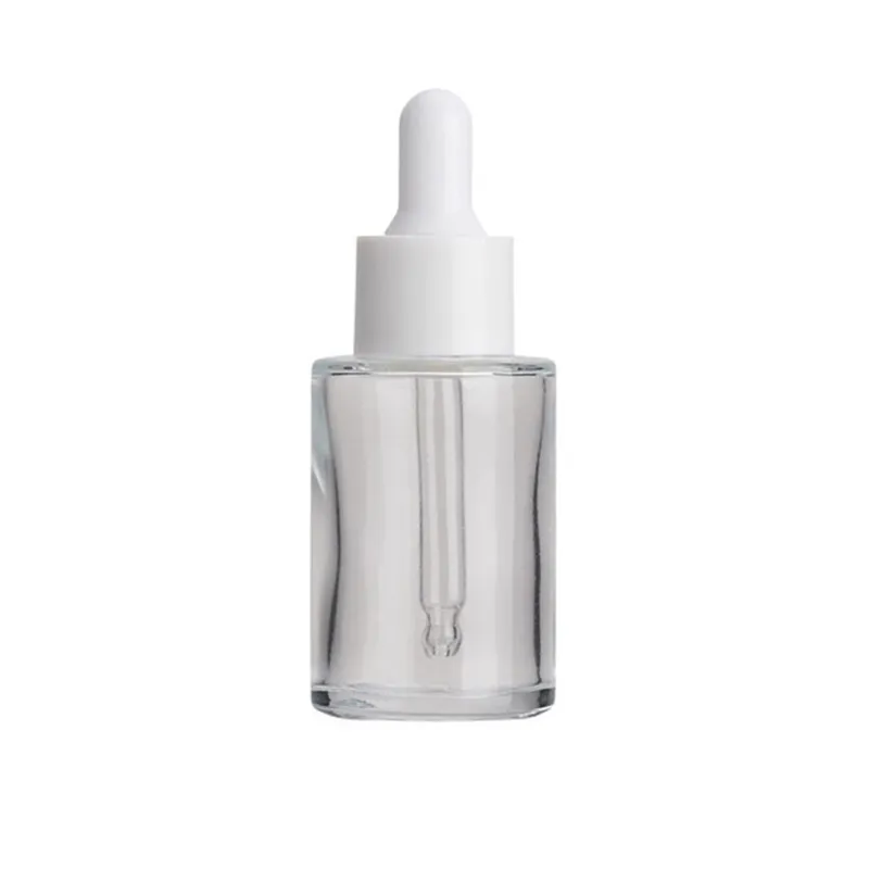 Luxury Skincare Packaging Empty Flat Shoulder Dropper Glass Cream Lotion Spray Pump Serum Bottle 30ml