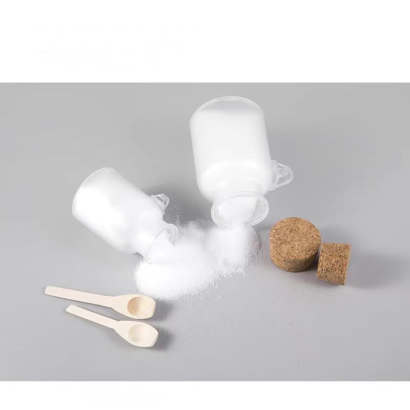 Empty Frosted Plastic 100g/ml 200g/ml 300g/ml ABS Bath Salt Cosmetic Jar/bottle/container Skin Care Packaging With Wooden Spoon