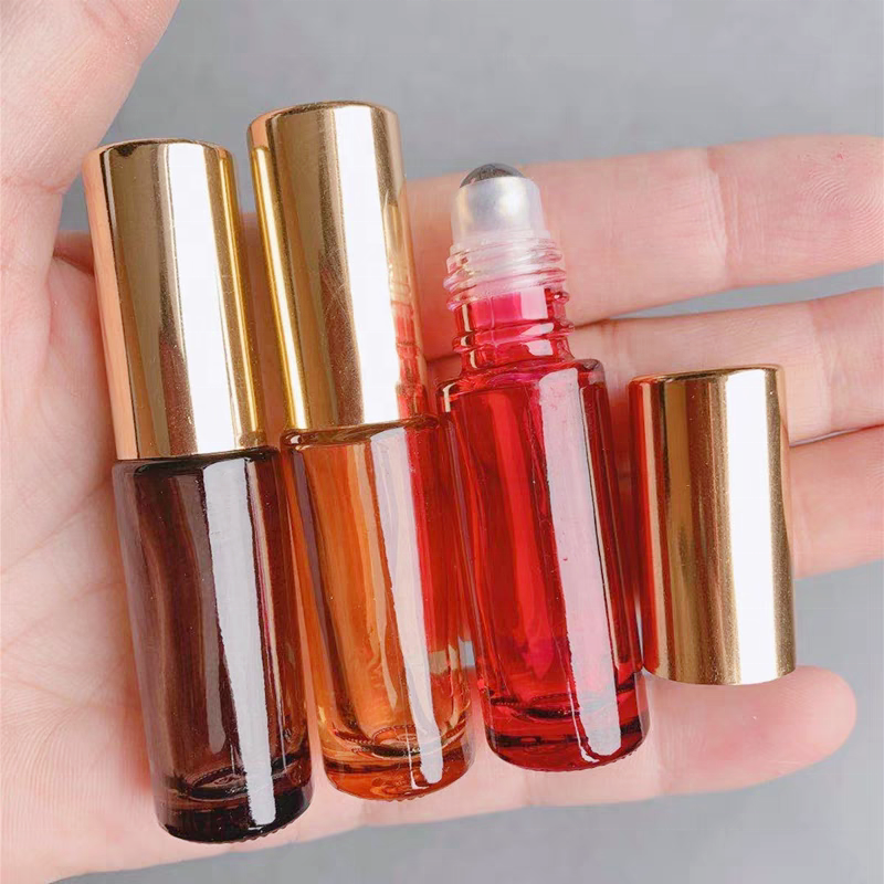 Factory Supply Customized Color Glass 3ml 4ml 6ml 10ml 20ml Roll on Bottles for Cosmetic Use