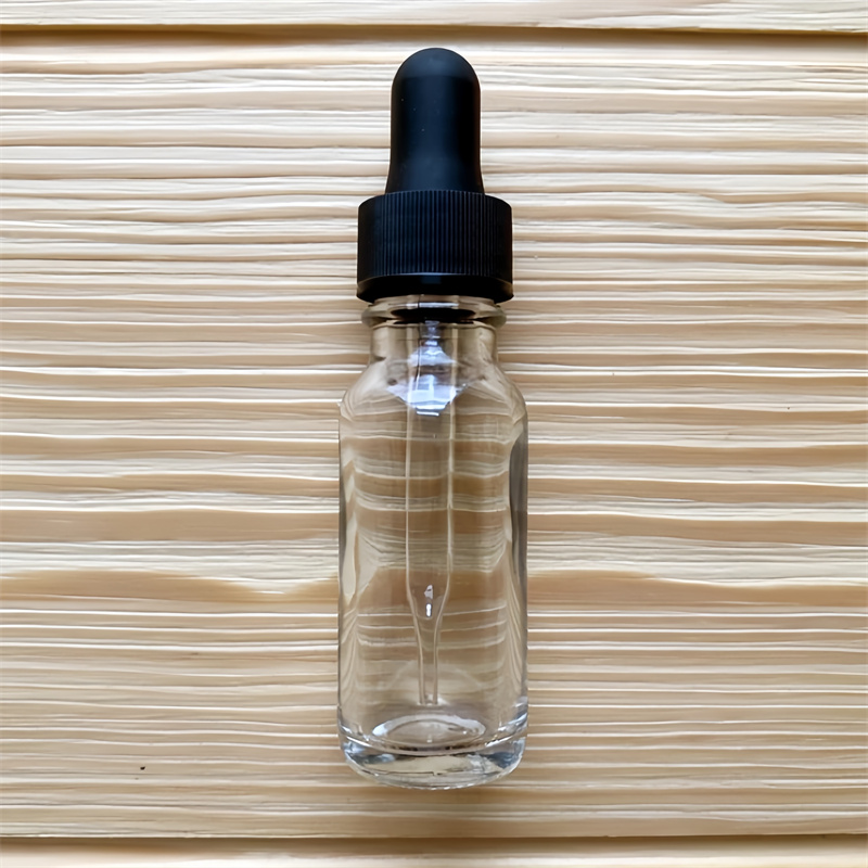 Empty 1oz 30ml Clear Cosmetics Boston Essential Oil Glass Dropper Bottles