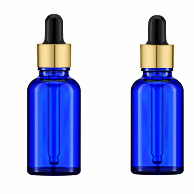 Customizable 5ml-100ml Glass Dropper Bottle in Amber Blue Clear Black Green for Essential Oils Cosmetics Mascara Wig Use