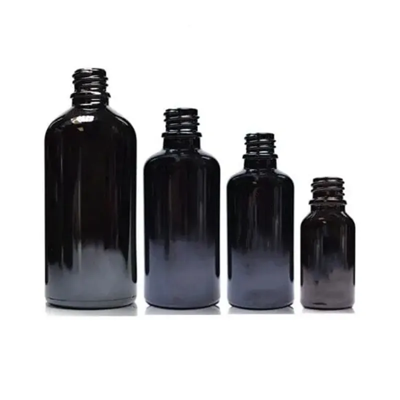 50ml 100ml  Cheap Essential Oil Dropper Bottles Plastic Black Dropper Glass Bottles