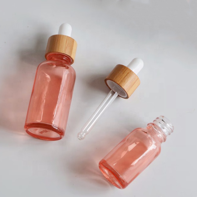 30ml Bottle Essential Oil Serum Pump Bottle/10ml Pink Dropper Bottle