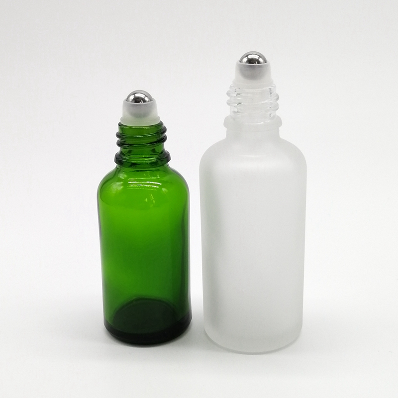 10ml Thick Glass Amber Roll on Bottles Empty Essential Oil Roller Bottles With Metal Roller Ball