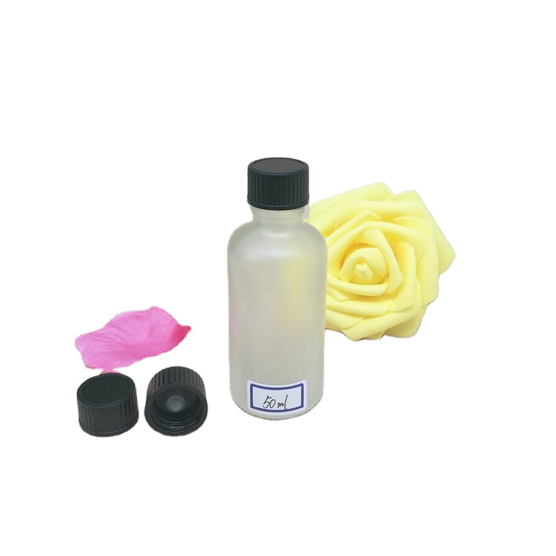 Factory Manufactured Cylindrical Attar Oil Clear Matte Glass Bottle