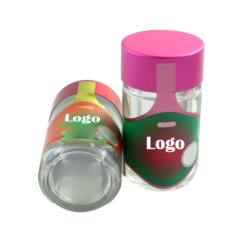 Airtight 5-pack 2.5g Baby Jeeter Jar Packaging Recyclable for Jeeter Joints With Colored Aluminum Cap