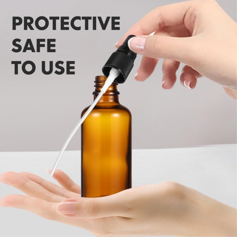 Amber Perfume Container 5ml 10ml 15ml 20ml 30 ml 50ml 100ml 200 ml Fine Mist Glass Spray Bottles for Essential Oil Perfume