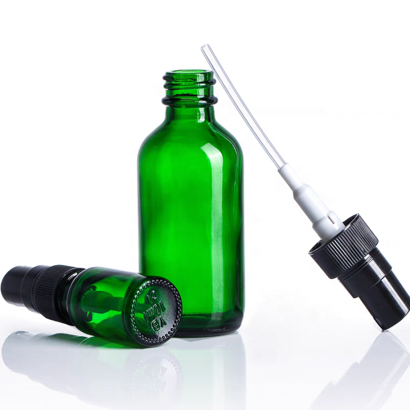 30ml 60ml 120ml Clear Blue Amber Green Round Glass Dropper Bottle 1oz 2oz 4oz 8oz 16oz Boston Essential Oil Bottles