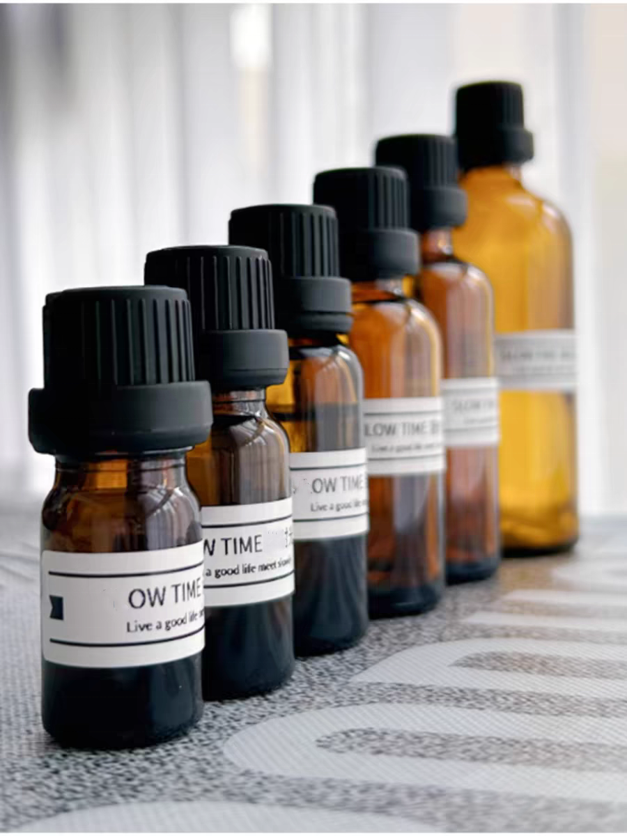 Essential Oil Glass Bottle Amber Aroma Diffuser Bottle 10ml 15ml 20ml 30ml 50ml 100ml Glass Dropper Bottle With Tamperproof Cap