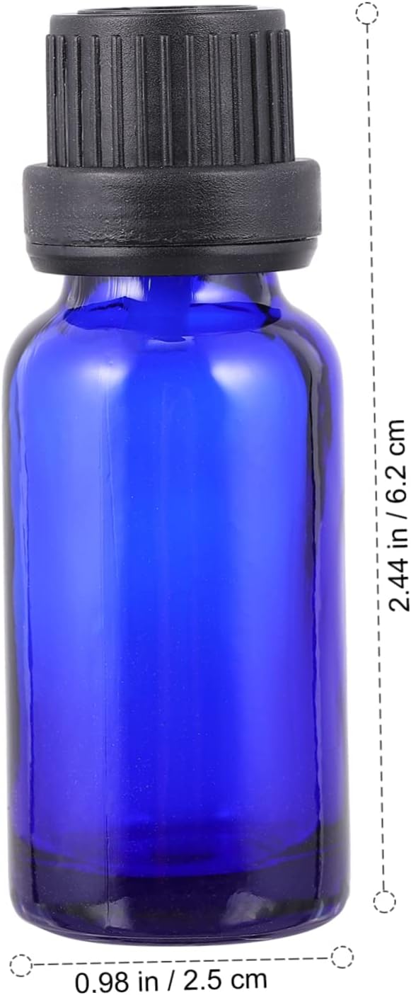 Thief-Proof Black Clear Blue Green Amber Frosted Glass Bottle Cap Insert Dropper 10ml Capacity Serum Oil Cosmetics Packaging