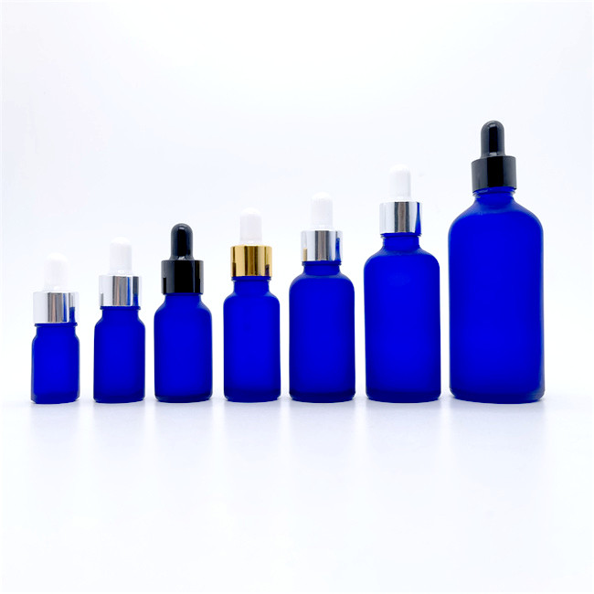 30ml Cobalt Blue Glass Dropper Bottle 30 ml 1 oz Leakproof Essential Oils Sample Liquid Perfume Container With Eye Dropper