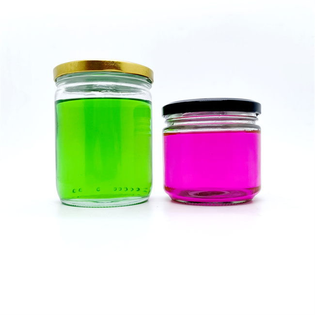 350ML 12OZ Clear Wide Mouth Sauce Canning Jam Candle Honey Spice Glass Salsa Jar Frascos De Vidrio Glass Jars Wholesale