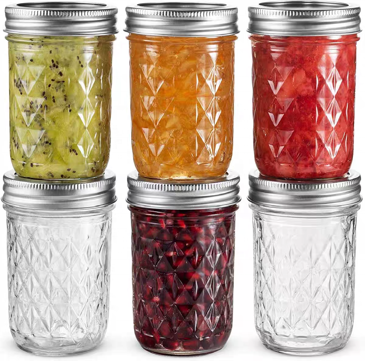 Customized Food Storage 16oz Mason Glass Jars Hot Sale Custom 150ml 300ml 500ml 1000ml Glass Jars With Lids