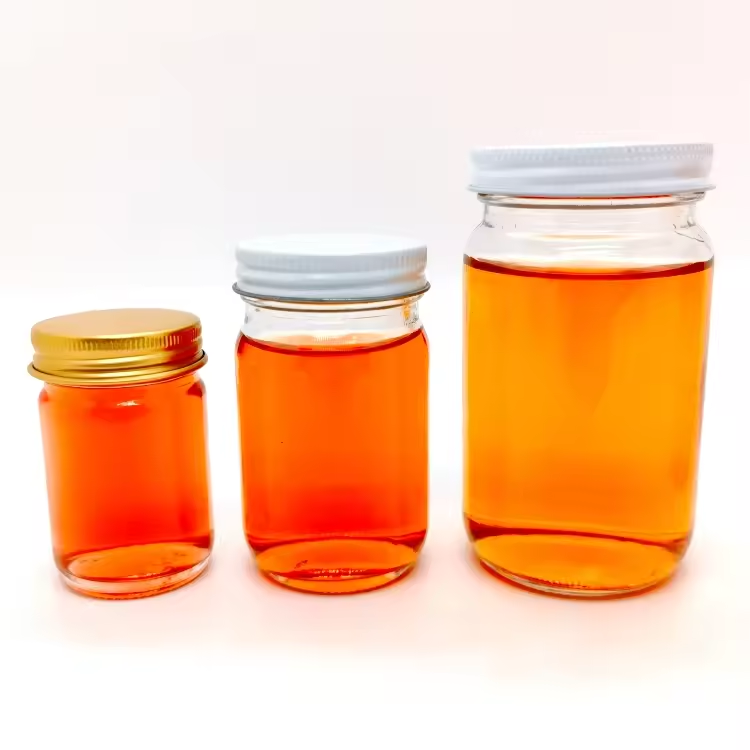 150ml 500ml 1000ml Round Glass Empty Mason Jar Clear Storage Jars With Metal Lid for Canning Food