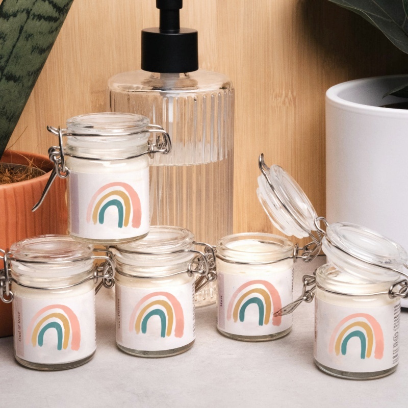 Glass Honey Jar Clip Top 1.5oz 2oz 4oz Glass Spice Jars With Lids for Jam Honey