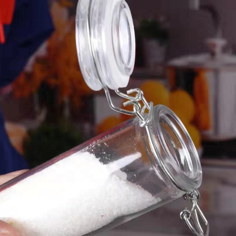 Wholesale 5oz Metal Clip Clamp Top Small Glass Jars for Storage Food Containers