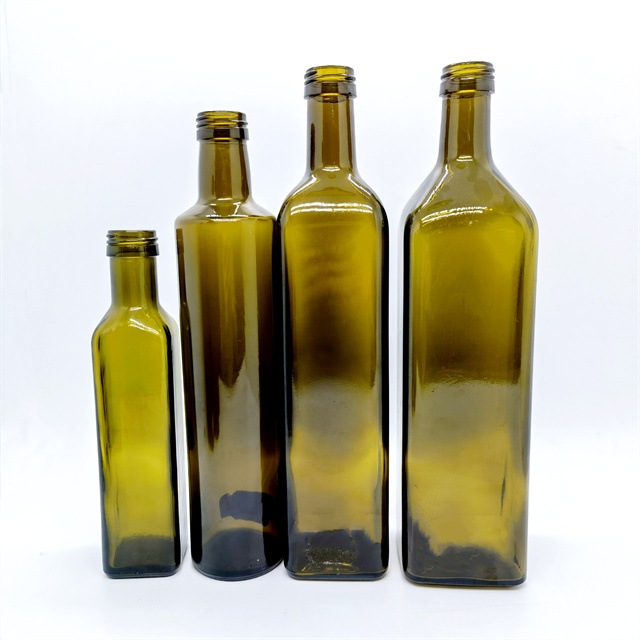 Cooking Oil Antique Green Amber 250ml 500ml 750ml 1l Olive Oil Glass Bottles