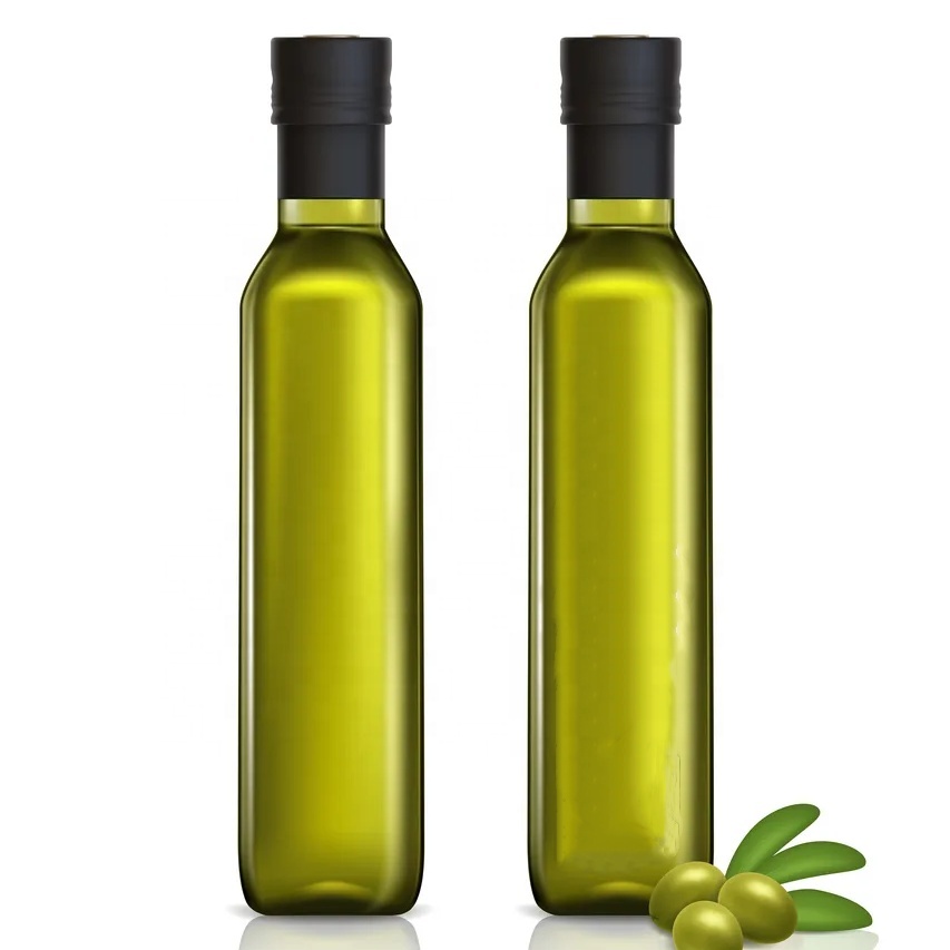 Wholesale Food Grade Custom Amber Dark Green Empty Olive Oil Bottle Glass for Olive Oil with Lid