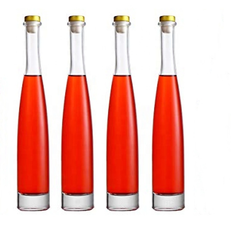 Manufacturer Wholesale 500ml Transparent Glass Bottle Fine White Material Wine Bottle With Cork Lid