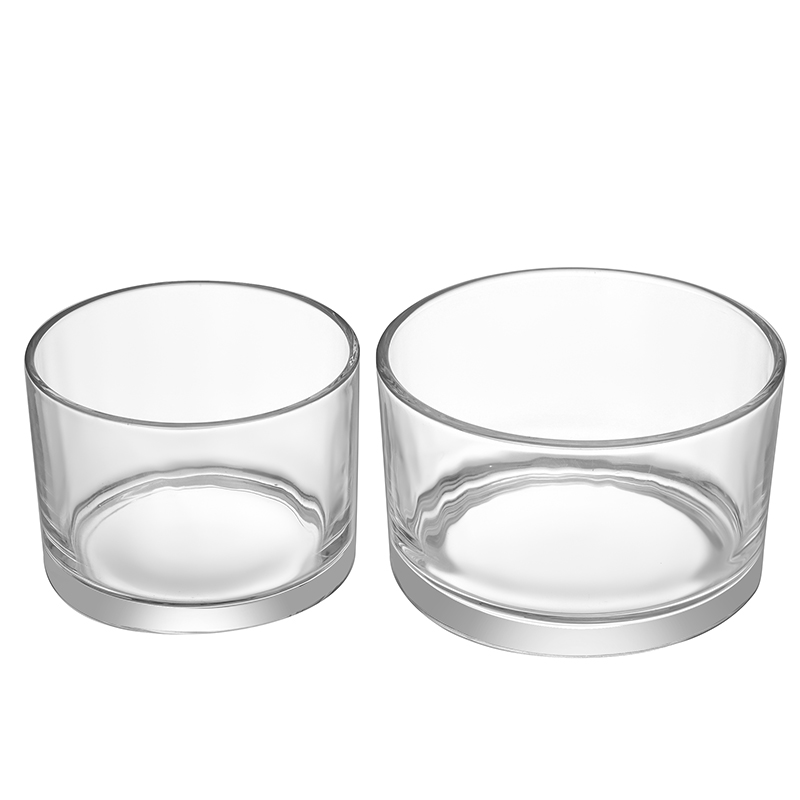 Wholesale Transparent Empty Wide Mouth Glass Wax Candle Jar for Candle Making