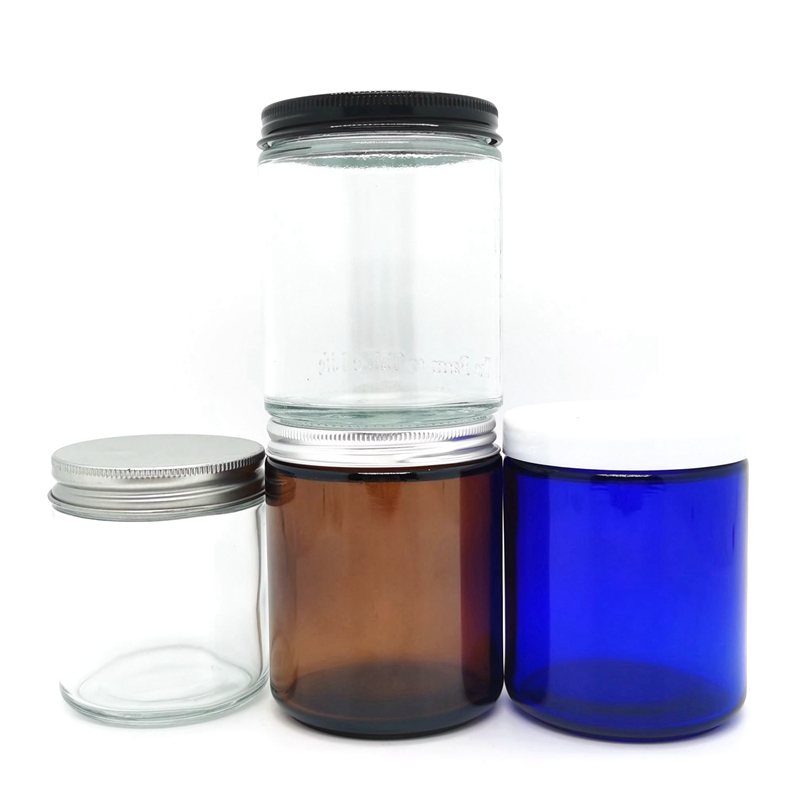 Luxury 4oz 6oz 8oz 10oz Fancy Custom Bulk Green Amber Religious Empty Wide Cheap Scented Glass Candle Jar