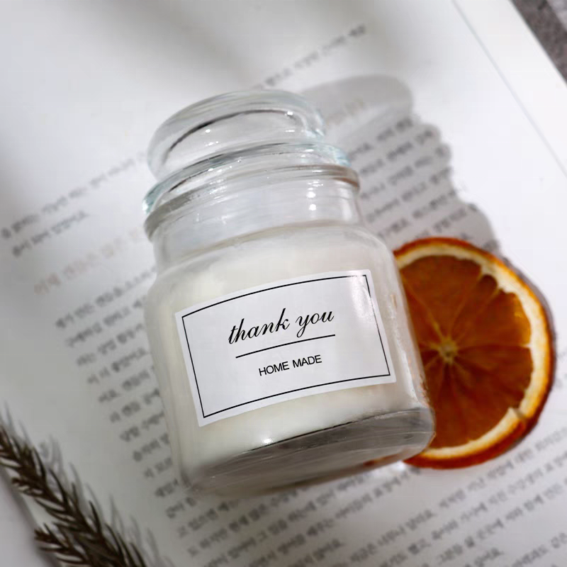 Luxury Round 100ml 300ml 500ml 700ml  Glass Candle Jars With Glass Lids Empty 100ml Glass Candle Making Jars Storage Jars