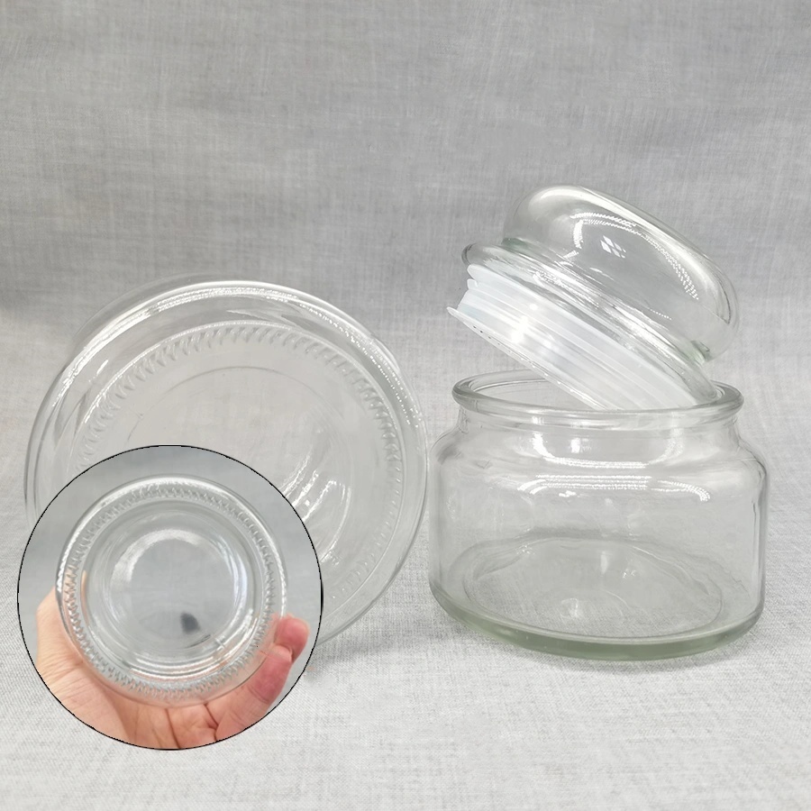 Luxury Clear Empty Glass Candle Jar Large Glass Container for Making Scented Candle