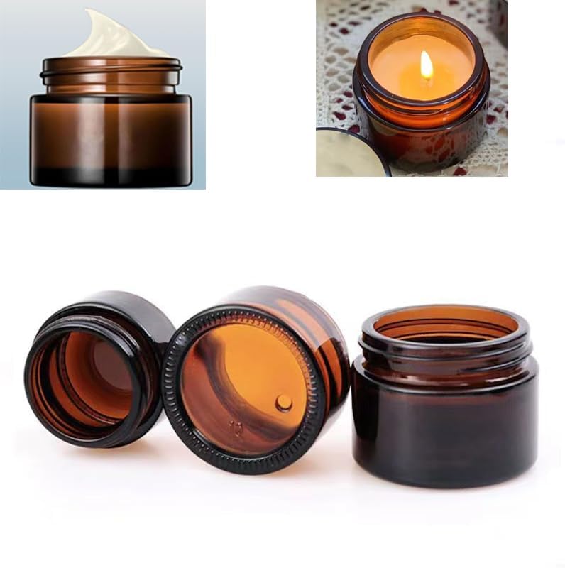 Hot Selling 6OZ 8OZ 10OZ Round Empty Transparent Amber Black Glass Candle Jars for Candle With Metal Cap