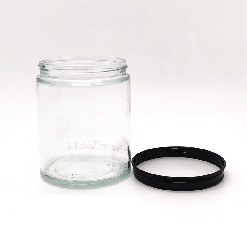 Wholesale Empty 8oz 250ml Candle Cups Black Brown Amber Frosted Clear Green Blue Cylinder Glass Candle Jar With Lid