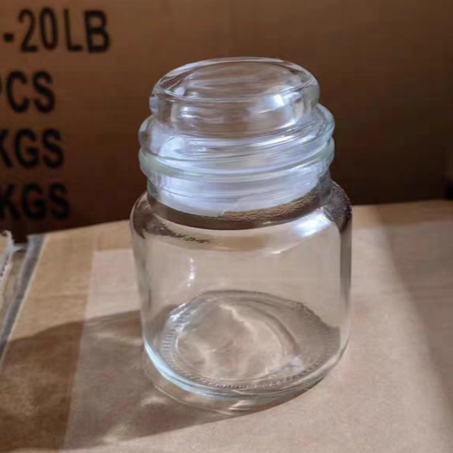 Small Mushroom Shape Food Storage Containers 100ml Sealable Glass Scented Candle Empty Jar Vessel With Lid for Making Candles