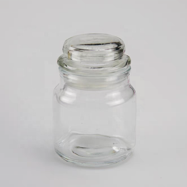 Small Mushroom Shape Food Storage Containers 100ml Sealable Glass Scented Candle Empty Jar Vessel With Lid for Making Candles