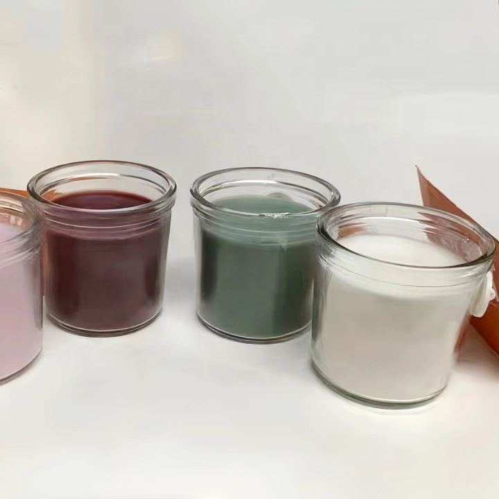 High Quality I-K-E-A Style Candle Jars Heat Resistant Glass Bottles Easy Open End Screen Printed Design for Home Decor Gift