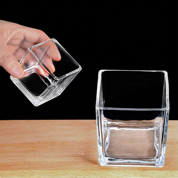 Best Selling Quadrate Candle Jar 4oz 10oz 21oz Glass Candle Holders Custom Logo With Lid