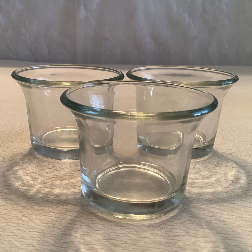 Decent Clear Glass Tealight Candle Holder Empty Cylinder Jar With Wholesale Option Metal Stand Set of 12 for Home Decor