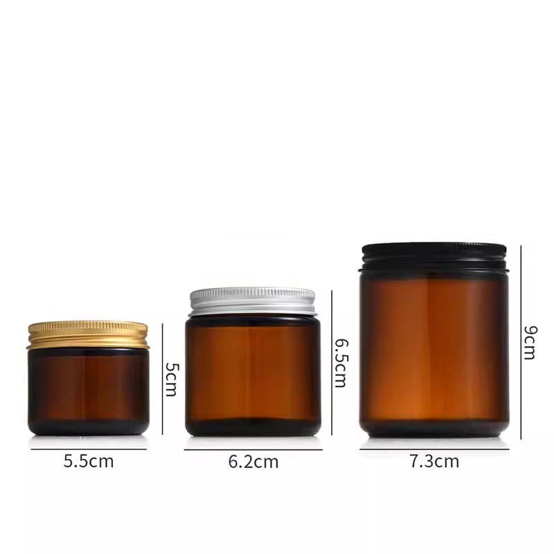 Glass Candle Jars 50ml 100ml 120ml 150ml 250ml 320ml 330ml 500ml 520ml Glass Container for Candle Amber Blue Green